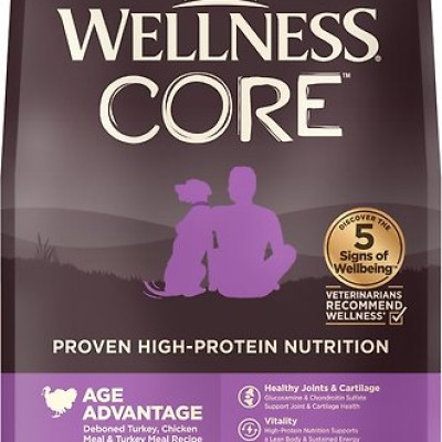 Wellness CORE Grain-Free Senior Deboned Turkey Recipe Dry Dog Food, 5.44-kg bag