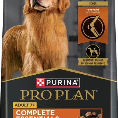 Purina Pro Plan Complete Essentials Shredded Blend Adult 7+ Chicken &amp; Rice Formula Dry Dog Food, 15.4-kg bag