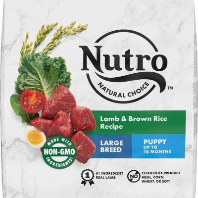 Nutro Natural Choice Large Breed Puppy Lamb &amp; Brown Rice Recipe Dry Dog Food, 13.6-kg bag