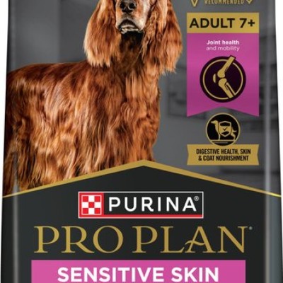 Purina Pro Plan Senior Sensitive Skin &amp; Stomach Adult 7+ Salmon &amp; Rice Formula Dry Dog Food, 10.9-kg bag