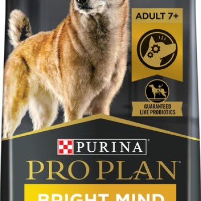 Purina Pro Plan Senior Bright Mind Chicken &amp; Rice Formula Dry Dog Food, 13.6-kg bag